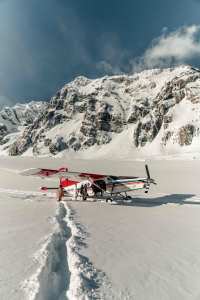 Ski Plane in the Tasman Valley 